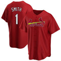 Davalo St. Louis Cardinals #1 Ozzie Smith Player Red Home Game Stitched Jerseys