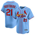 Davalo St. Louis Cardinals #21 Lars Nootbaar Player Light Blue Home Limited Stitched Jerseys