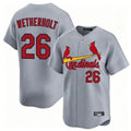 Davalo St. Louis Cardinals #26 JJ Wetherholt Player Gray Home Limited Stitched Jerseys