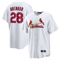 Davalo St. Louis Cardinals #28 Nolan Arenado Player White Home Game Stitched Jerseys