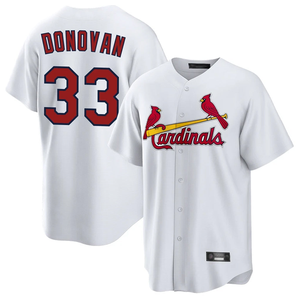 Davalo St. Louis Cardinals #33 Brendan Donovan Player White Home Game Stitched Jerseys