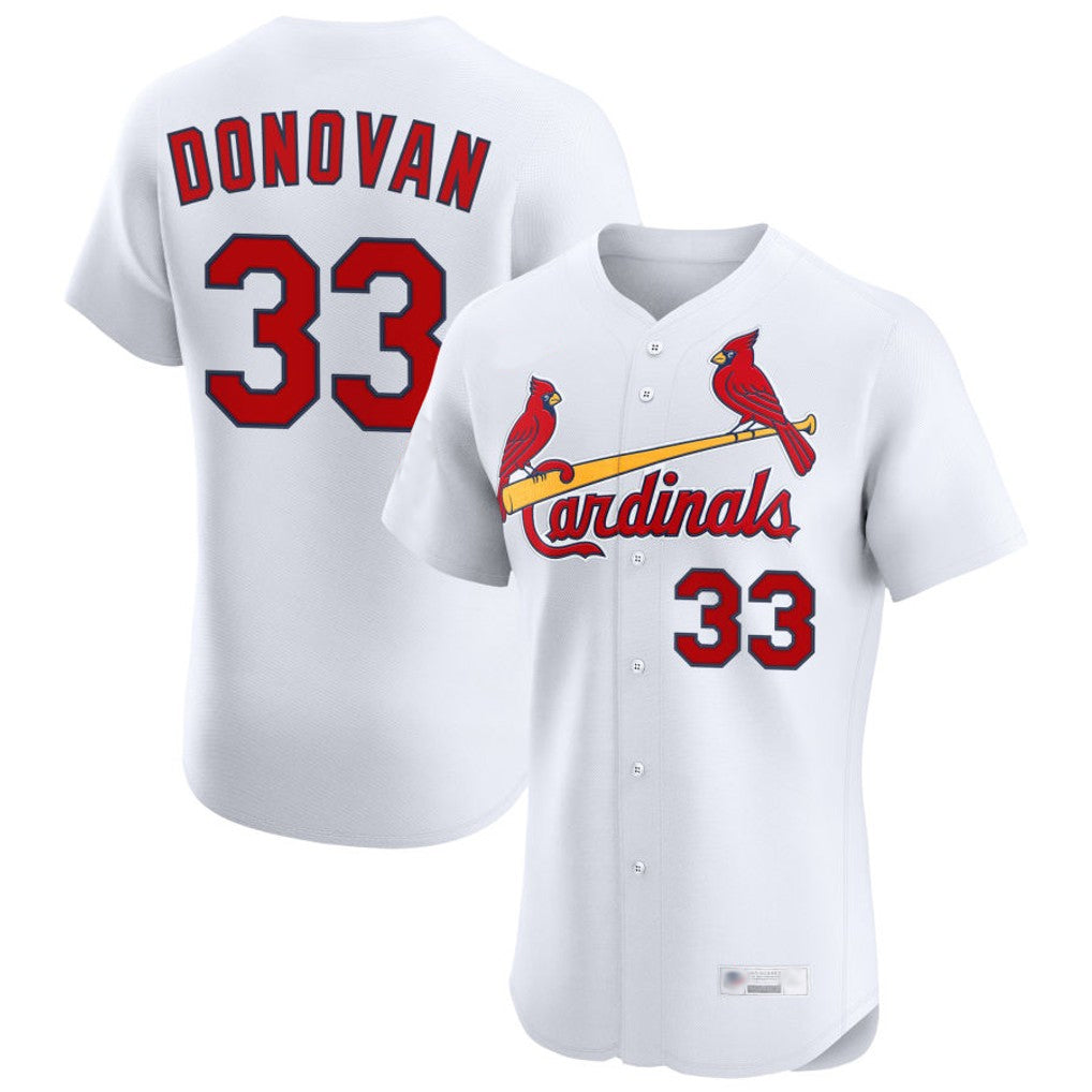 Davalo St. Louis Cardinals #33 Brendan Donovan Player White Home Limited Elite Stitched Jerseys