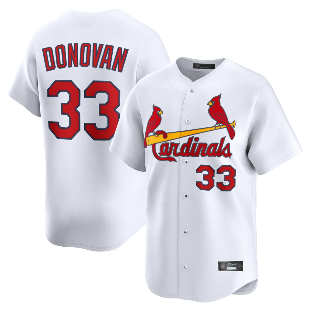 Davalo St. Louis Cardinals #33 Brendan Donovan Player White Home Limited Stitched Jerseys