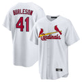 Davalo St. Louis Cardinals #41 Alec Burlesona Player White Home Game Stitched Jerseys