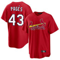 Davalo St. Louis Cardinals #43 Pedro Pages Player Red Home Game Stitched Jerseys