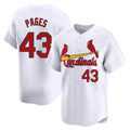 Davalo St. Louis Cardinals #43 Pedro Pages Player White Home Limited Stitched Jerseys
