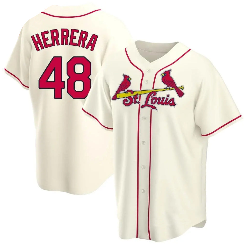 Davalo St. Louis Cardinals #48 Ivan Herrera Player Cream Home Game Stitched Jerseys