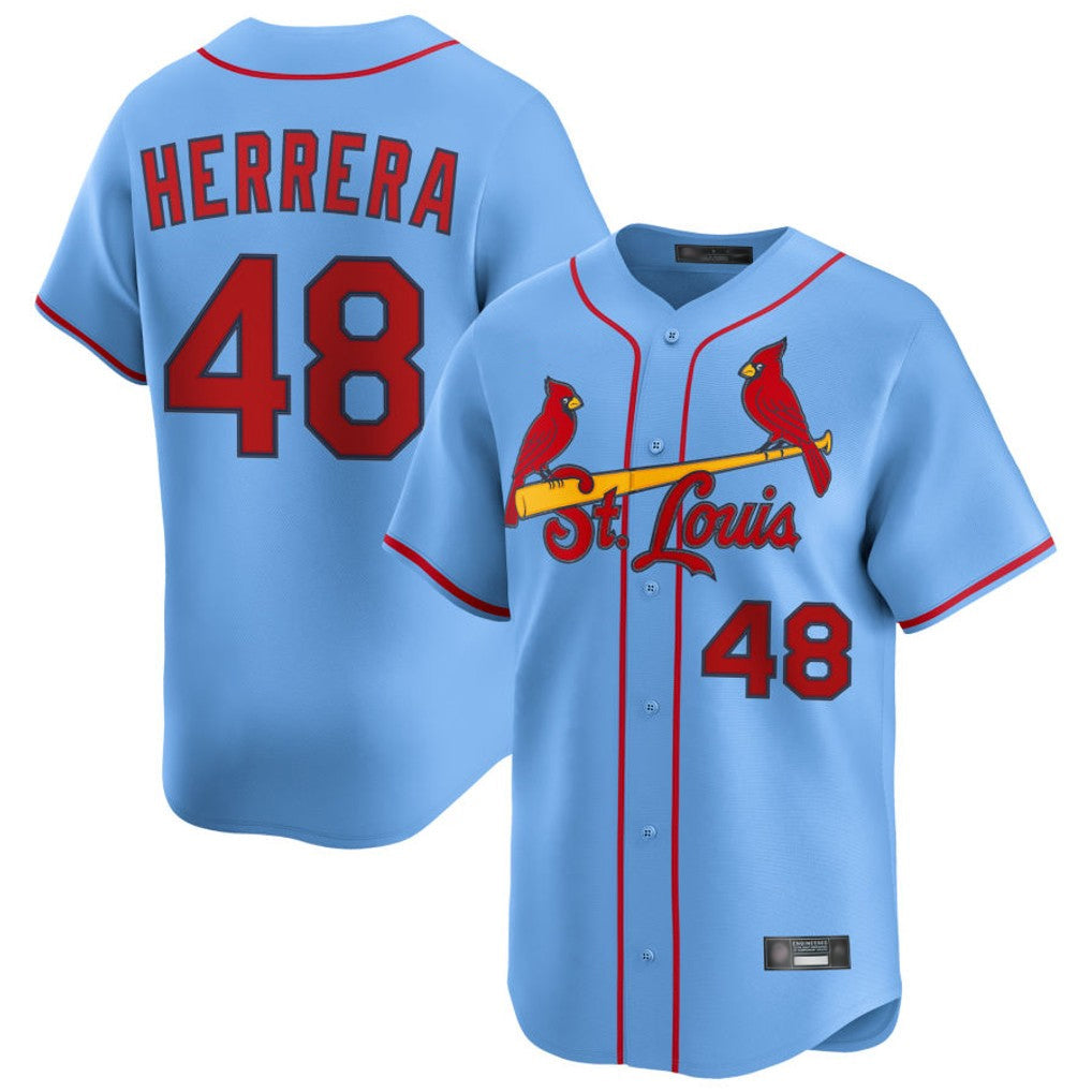 Davalo St. Louis Cardinals #48 Ivan Herrera Player Light Blue  Home Limited Stitched Jerseys