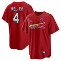 Davalo St. Louis Cardinals #4 Yadier Molina Player Red Home Game Stitched Jerseys