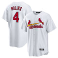 Davalo St. Louis Cardinals #4 Yadier Molina Player White Home Game Stitched Jerseys