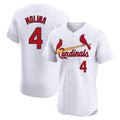 Davalo St. Louis Cardinals #4 Yadier Molina Player White Home Limited Elite Stitched Jerseys