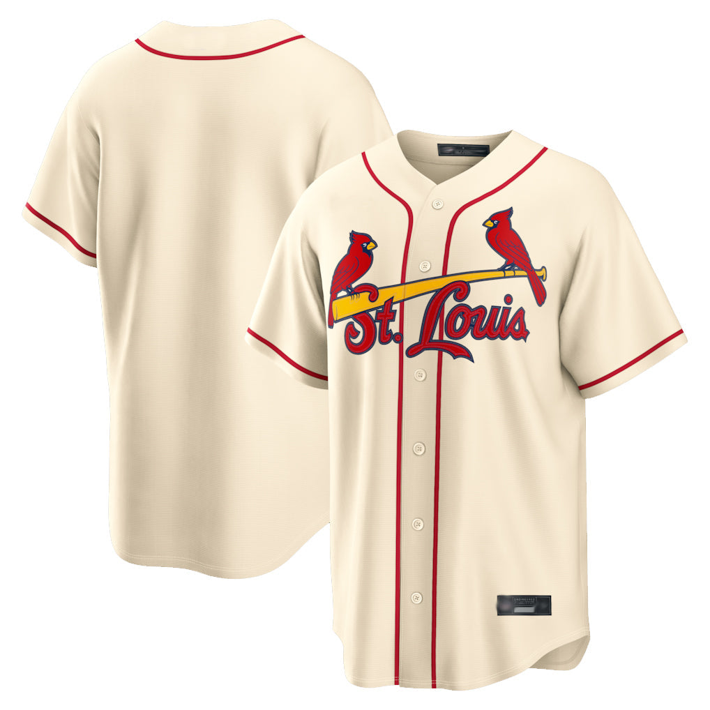 Davalo St. Louis Cardinals Blank Player Cream Home Game Stitched Jerseys