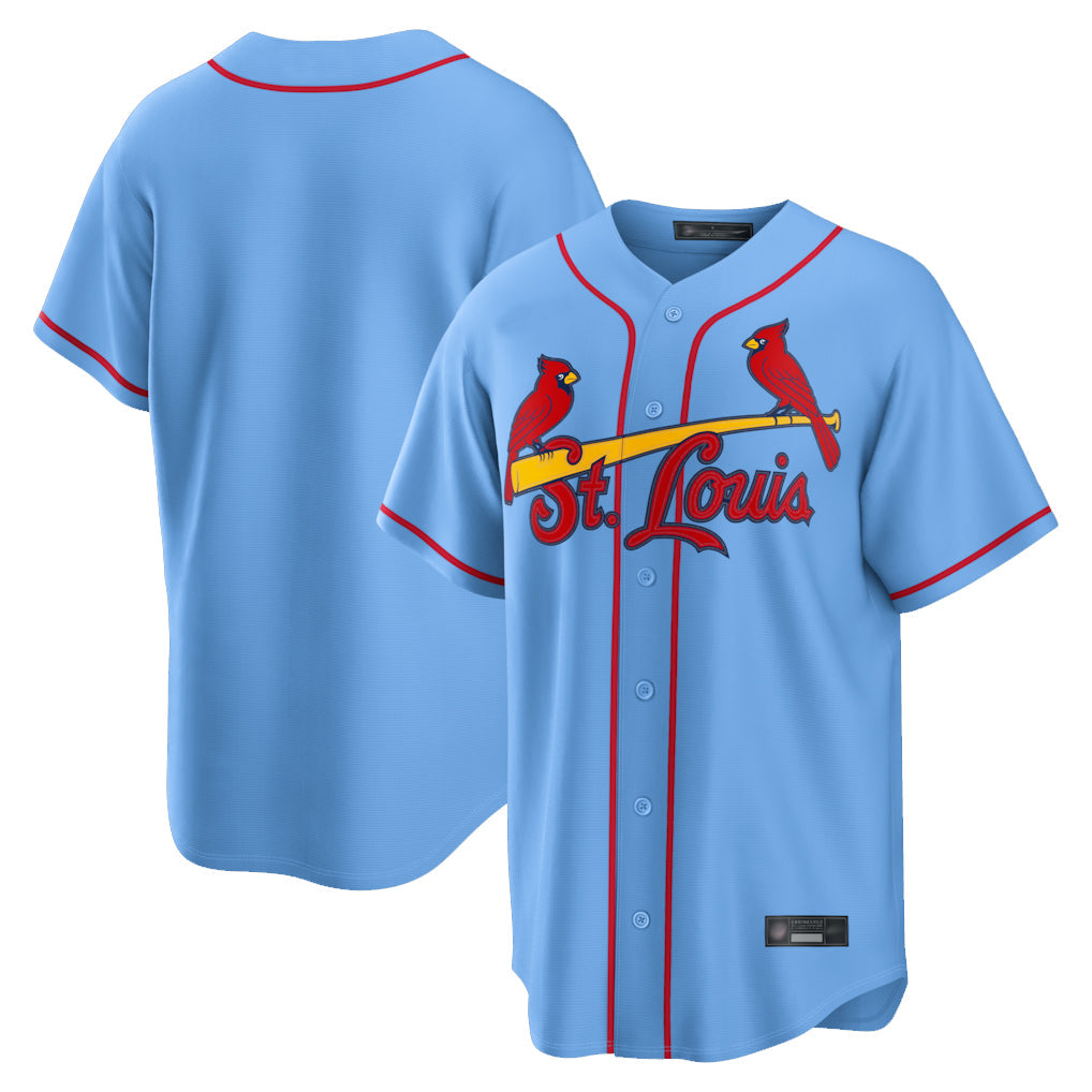Davalo St. Louis Cardinals Blank Player Light Blue Home Limited Game Stitched Jerseys