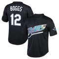 Davalo TB.Rays #12 Wade Boggs Player Black Mitchell & Ness Cooperstown Collection Mesh Batting Practice Stitched Jerseys
