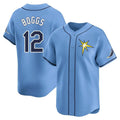 Davalo TB.Rays #12 Wade Boggs Player Light Blue Home Limited Stitched Jerseys