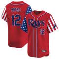 Davalo TB.Rays #12 Wade Boggs Player Red 2025 Independence Day Vapor Premier Limited Stitched Jerseys