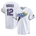 Davalo TB.Rays #12 Wade Boggs Player White City Connect Home Stitched Jerseys