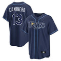 Davalo TB.Rays #13 Junior Caminero Player Navy Home Limited Stitched Jerseys