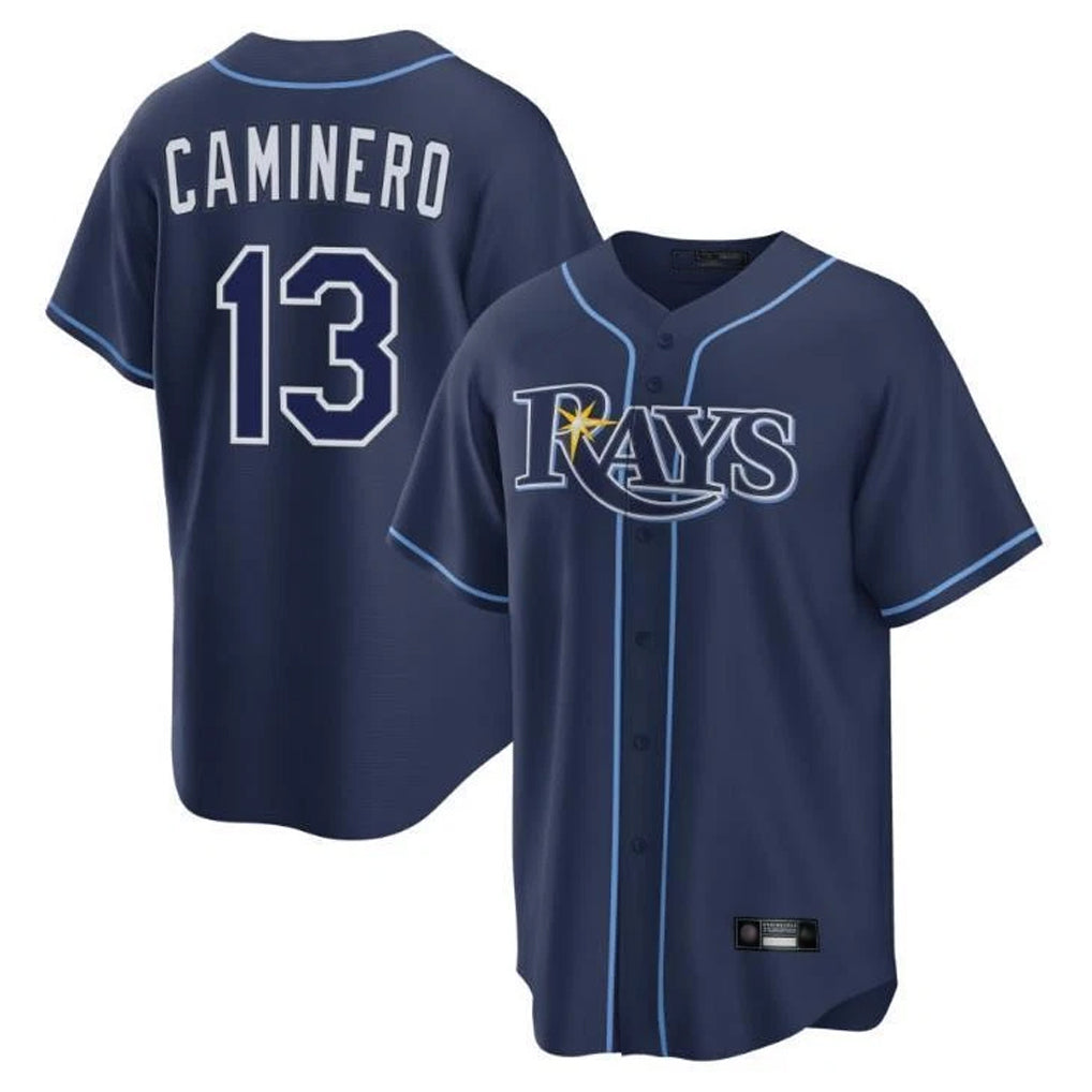 Davalo TB.Rays #13 Junior Caminero Player Navy Home Limited Stitched Jerseys