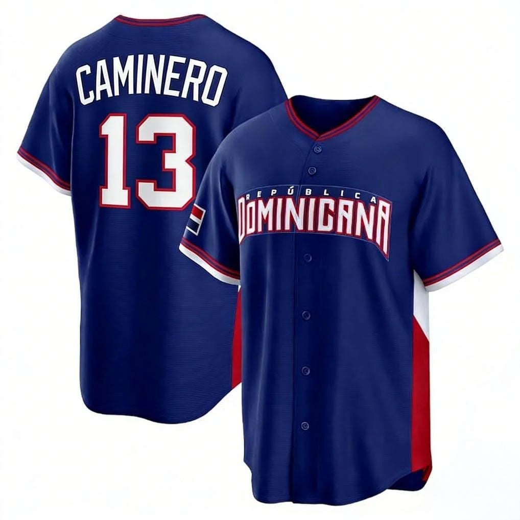 Davalo TB.Rays #13 Junior Caminero Player Royal 2026 World Classic Limited Stitched Jerseys