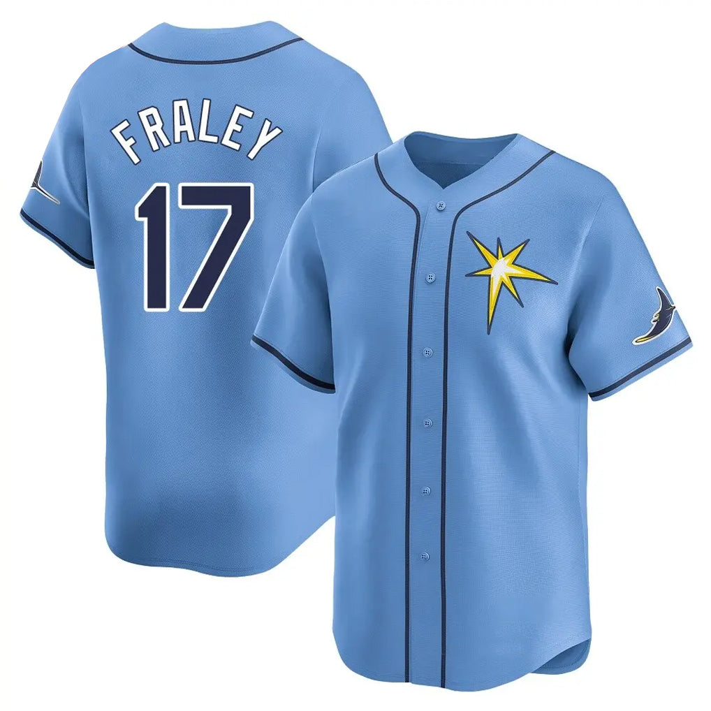 Davalo TB.Rays #17 Jake Fraley Player Light Blue Home Limited Stitched Jerseys