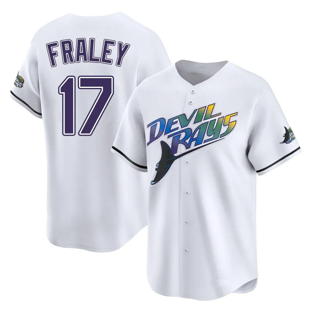 Davalo TB.Rays #17 Jake Fraley Player White City Connect Home Stitched Jerseys