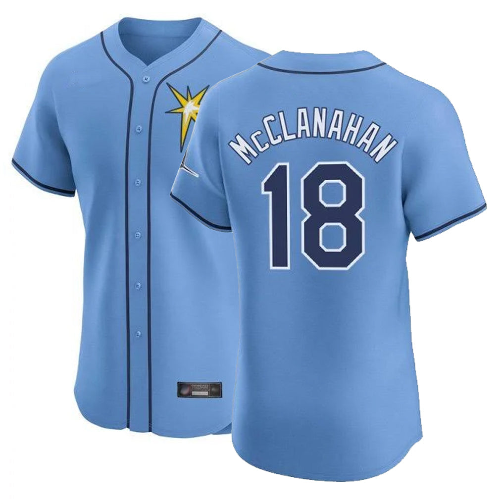 Davalo TB.Rays #18 Shane McClanahan Player Light Blue Home Limited Stitched Jerseys