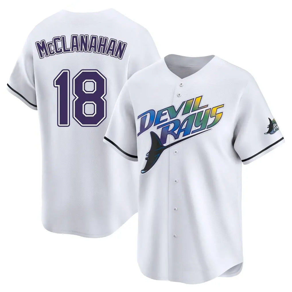 Davalo TB.Rays #18 Shane McClanahan Player White City Connect Home Stitched Jerseys