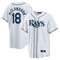 Davalo TB.Rays #18 Shane McClanahan Player White Home Game Stitched Jerseys