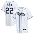 Davalo TB.Rays #22 Griffin Jax Player White Home Game Stitched Jerseys