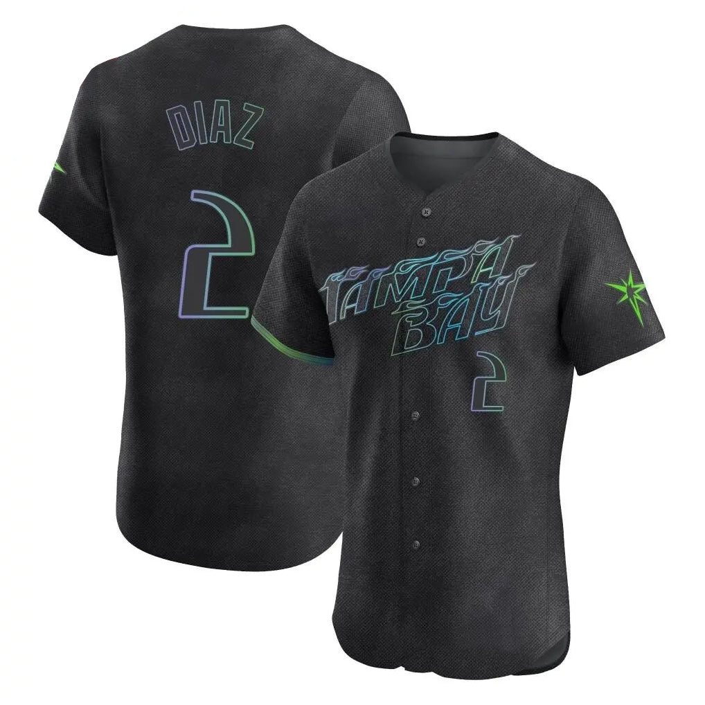 Davalo TB.Rays #2 Yandy Diaz Player Black City Connect Home Limited Elite Stitched Jerseys