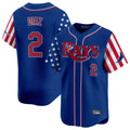 Davalo TB.Rays #2 Yandy Diaz Player Royal 2025 Independence Day Vapor Premier Limited Stitched Jerseys