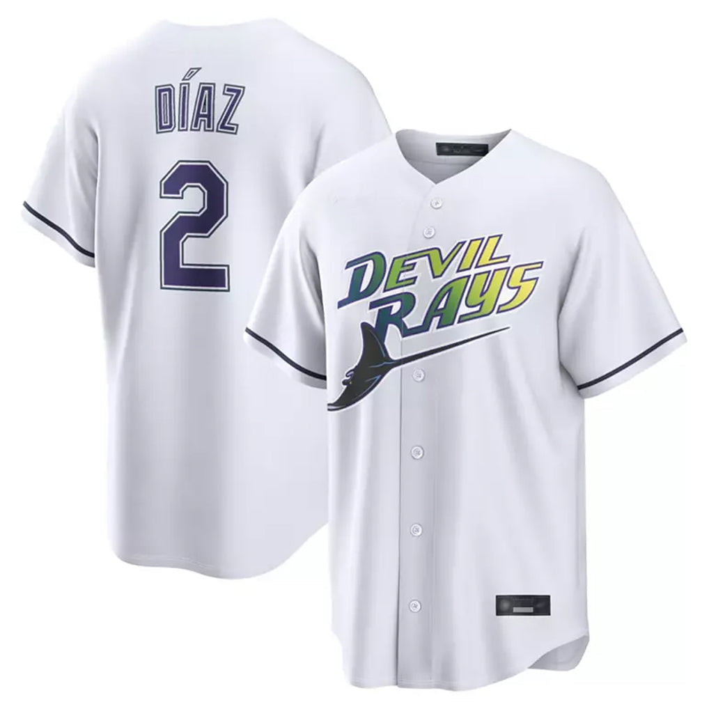 Davalo TB.Rays #2 Yandy Diaz Player White City Connect Home Stitched Jerseys