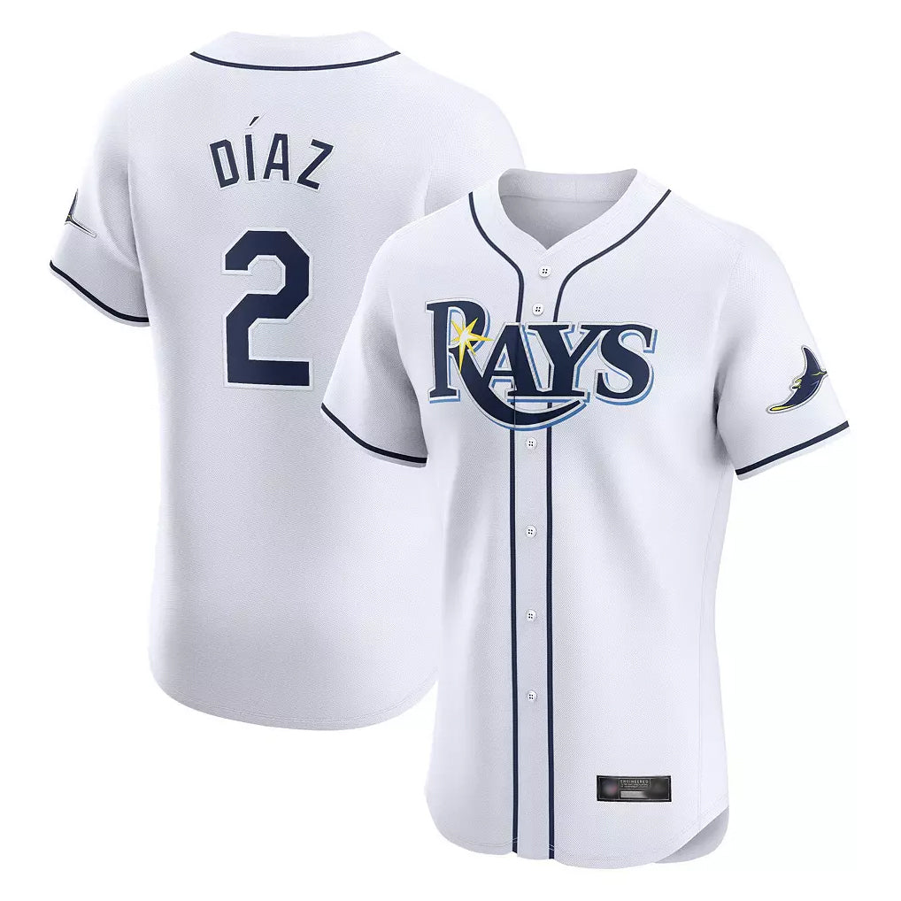 Davalo TB.Rays #2 Yandy Diaz Player White Home Limited Elite Stitched Jerseys