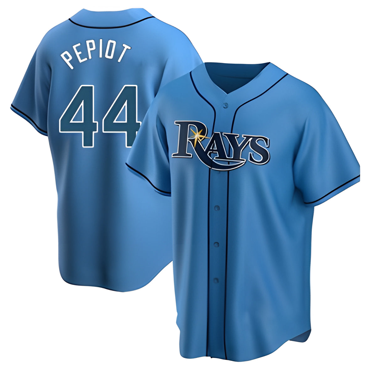 Davalo TB.Rays #44 Ryan Pepiot Player Light Blue Home Game Stitched Jerseys