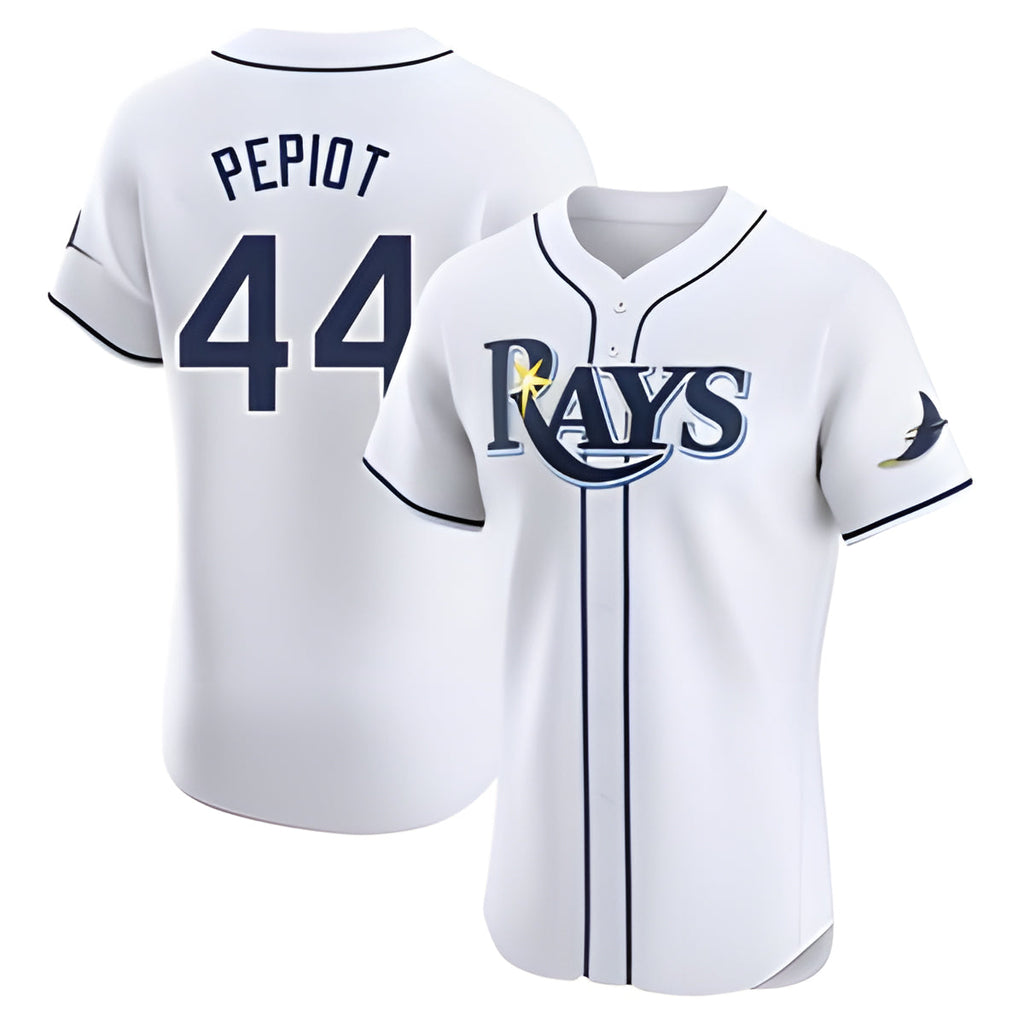 Davalo TB.Rays #44 Ryan Pepiot Player White Home Limited Elite Stitched Jerseys