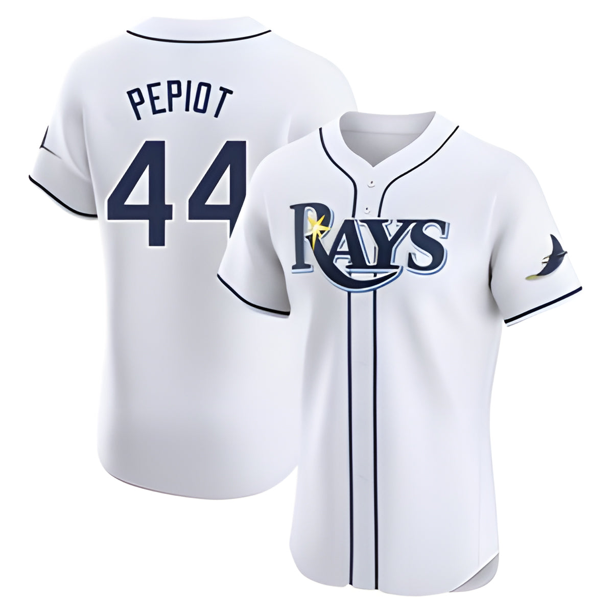 Davalo TB.Rays #44 Ryan Pepiot Player White Home Limited Elite Stitched Jerseys