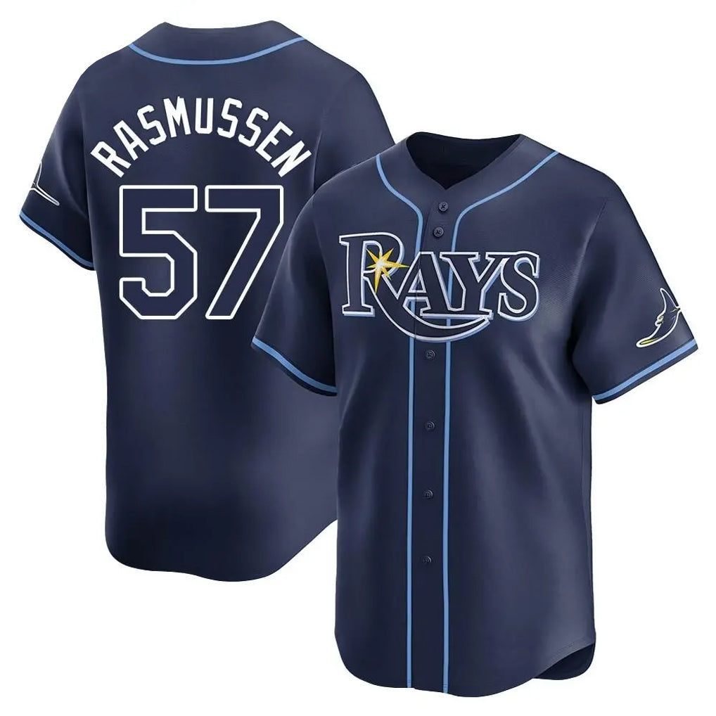 Davalo TB.Rays #57 Drew Rasmussen Player Navy Home Limited Stitched Jerseys