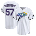 Davalo TB.Rays #57 Drew Rasmussen Player White City Connect Home Stitched Jerseys