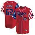 Davalo TB.Rays #62 Jonathan Aranda Player Red 2025 Independence Day Vapor Premier Limited Stitched Jerseys