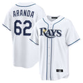 Davalo TB.Rays #62 Jonathan Aranda Player White Home Game Stitched Jerseys
