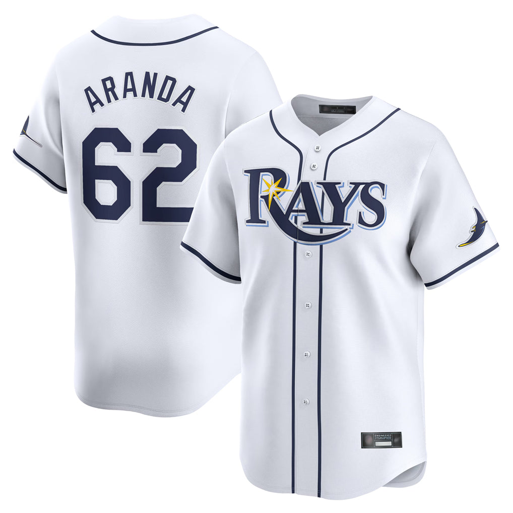 Davalo TB.Rays #62 Jonathan Aranda Player White Home Limited Stitched Jerseys