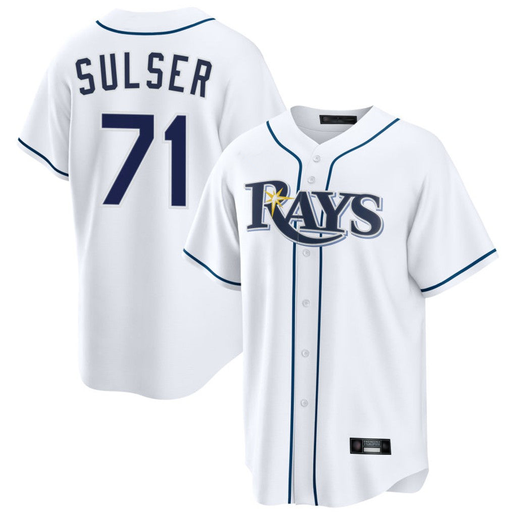 Davalo TB.Rays #71 Cole Sulser Player White Home Game Stitched Jerseys