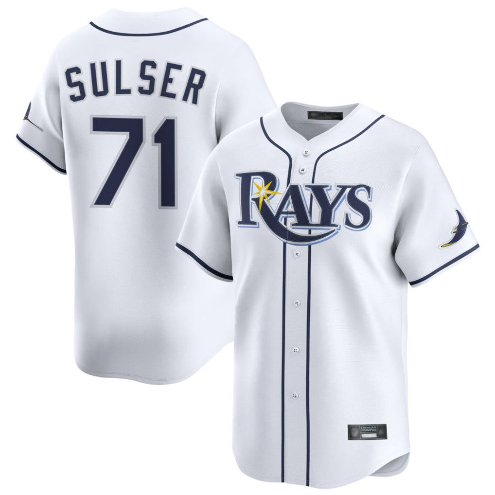 Davalo TB.Rays #71 Cole Sulser Player White Home Limited Stitched Jerseys