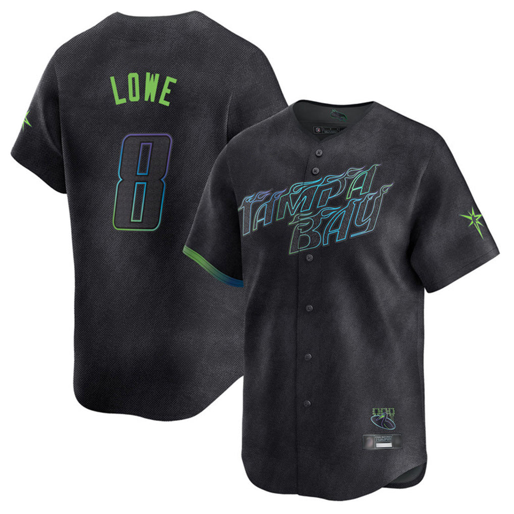 Davalo TB.Rays #8 Brandon Lowe Player Black City Connect Home Limited Stitched Jerseys