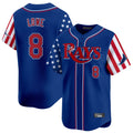 Davalo TB.Rays #8 Brandon Lowe Player Royal 2025 Independence Day Vapor Premier Limited Stitched Jerseys