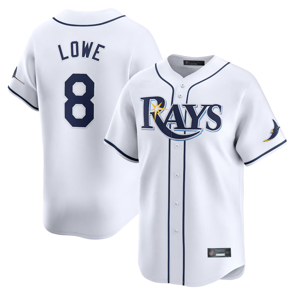 Davalo TB.Rays #8 Brandon Lowe Player White Home Limited Stitched Jerseys