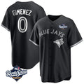 Davalo T.Blue Jays #0 Andres Gimenez Player Black 2025 World Series Game Stitched Jerseys