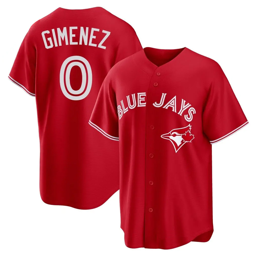 Davalo T.Blue Jays #0 Andres Gimenez Player Red Home Game Stitched Jerseys