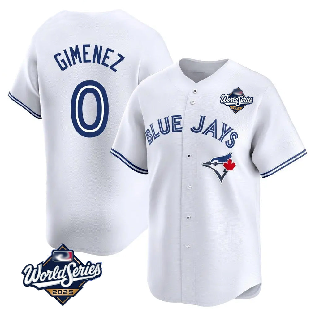 Davalo T.Blue Jays #0 Andres Gimenez Player White 2025 World Series Limited Stitched Jerseys